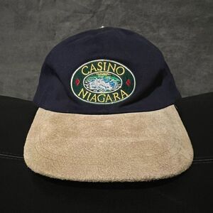 Vintage CASINO NIAGARA Ontario CA Suede Brim 6 Panel Adjustable Hat / One Size